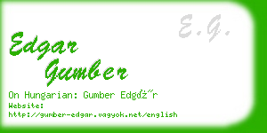 edgar gumber business card
